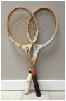 Oude, houten tennisrackets