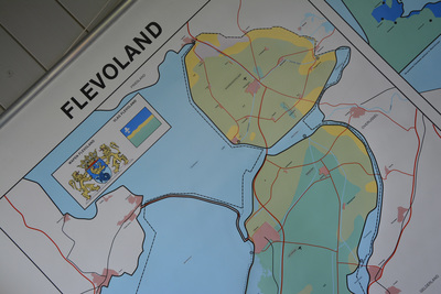 Wandkaart Flevoland