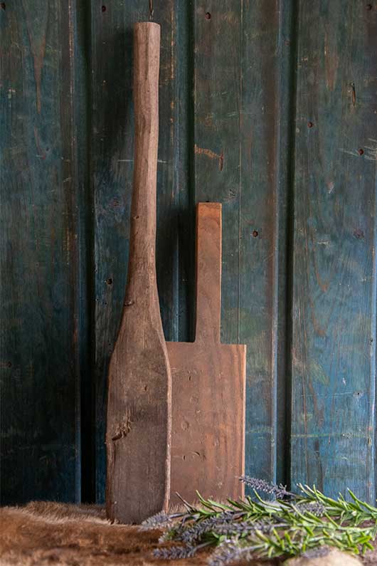 Oude houten lepel